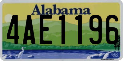 AL license plate 4AE1196