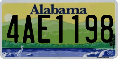AL license plate 4AE1198