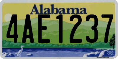 AL license plate 4AE1237