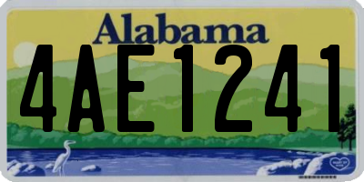AL license plate 4AE1241