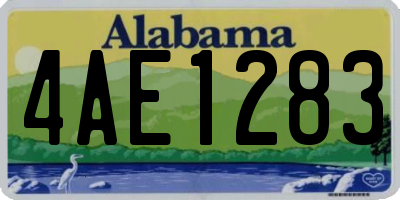 AL license plate 4AE1283