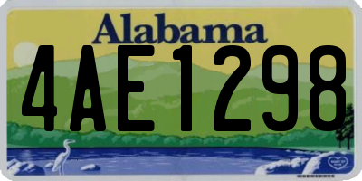AL license plate 4AE1298