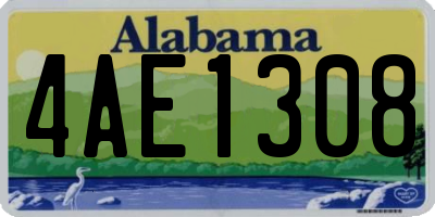 AL license plate 4AE1308