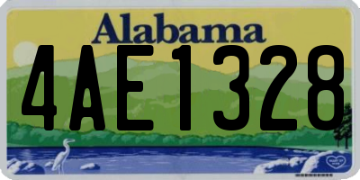 AL license plate 4AE1328
