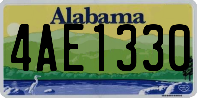 AL license plate 4AE1330