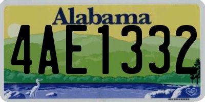AL license plate 4AE1332