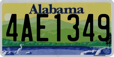 AL license plate 4AE1349