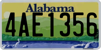 AL license plate 4AE1356
