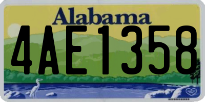 AL license plate 4AE1358