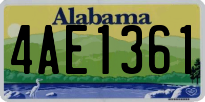 AL license plate 4AE1361