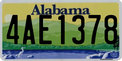 AL license plate 4AE1378