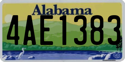 AL license plate 4AE1383