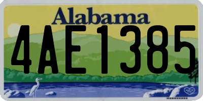 AL license plate 4AE1385