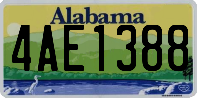 AL license plate 4AE1388