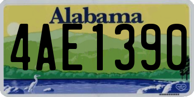 AL license plate 4AE1390