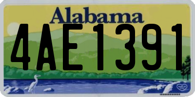 AL license plate 4AE1391