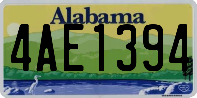 AL license plate 4AE1394