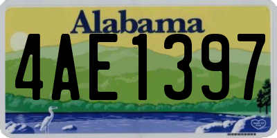 AL license plate 4AE1397