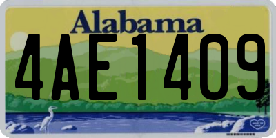 AL license plate 4AE1409