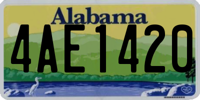 AL license plate 4AE1420