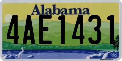 AL license plate 4AE1431