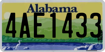 AL license plate 4AE1433