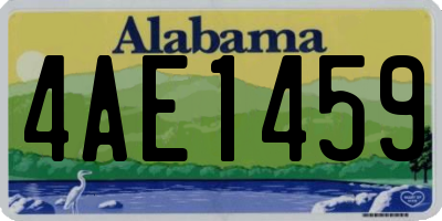 AL license plate 4AE1459