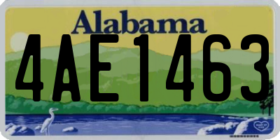 AL license plate 4AE1463