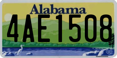 AL license plate 4AE1508