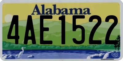 AL license plate 4AE1522