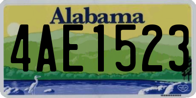 AL license plate 4AE1523
