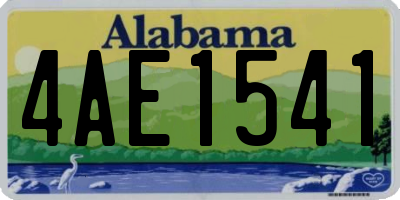 AL license plate 4AE1541
