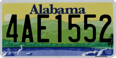 AL license plate 4AE1552