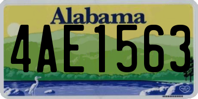 AL license plate 4AE1563
