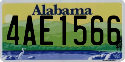 AL license plate 4AE1566