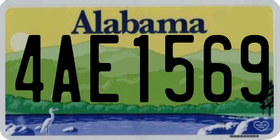 AL license plate 4AE1569