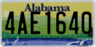 AL license plate 4AE1640