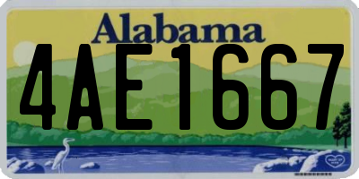 AL license plate 4AE1667