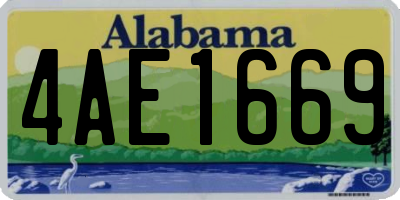 AL license plate 4AE1669