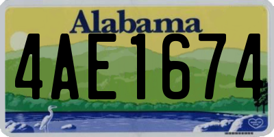 AL license plate 4AE1674