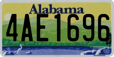 AL license plate 4AE1696