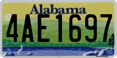AL license plate 4AE1697