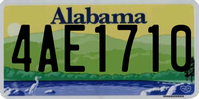 AL license plate 4AE1710