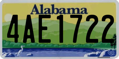 AL license plate 4AE1722