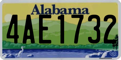AL license plate 4AE1732