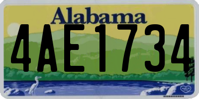 AL license plate 4AE1734