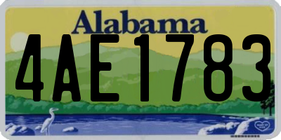 AL license plate 4AE1783