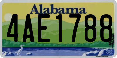 AL license plate 4AE1788