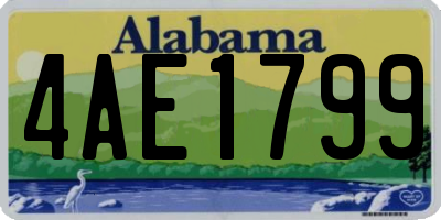 AL license plate 4AE1799