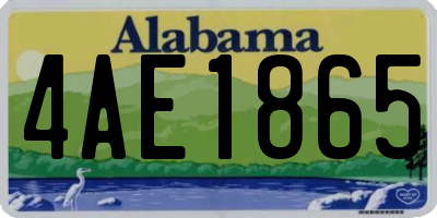 AL license plate 4AE1865